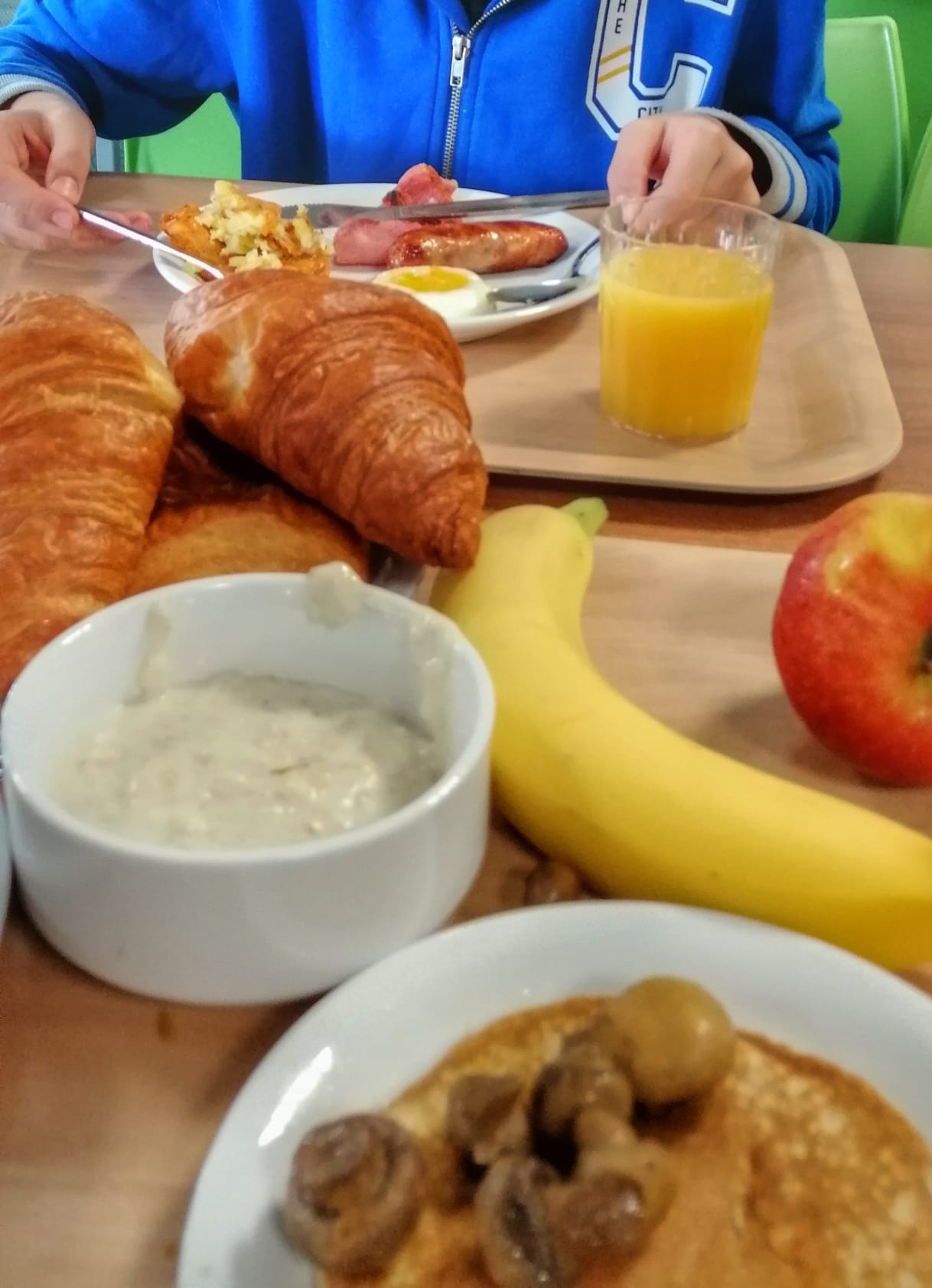 Desayuno en residencia universitaria de Londres