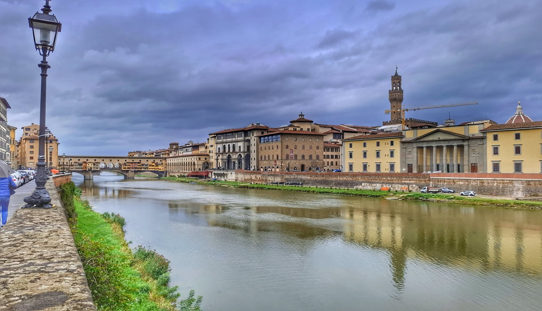 Arno River leading to Ponte Vecchio