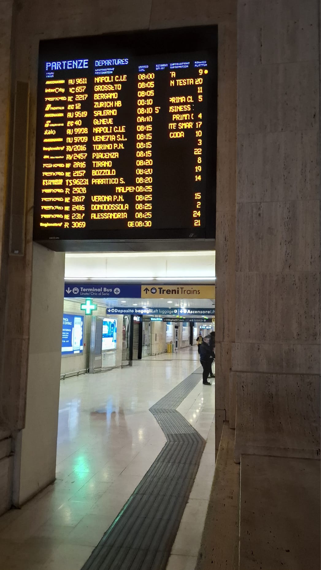 Stazoione Centrale de Milano - Partenza